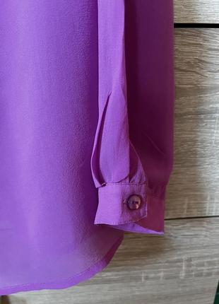 Лавандовая шелковая блуза , блузка из шелка alex&co2 фото