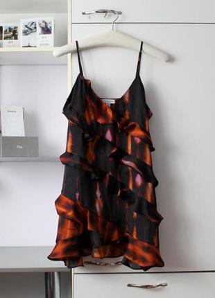 Сатинова міні сукня тай дай від topshop