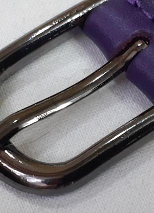 02.041.031 (120-2,6) элегантный женский узкий кожаный ремень шириной 20 мм цвета фиолет2 фото
