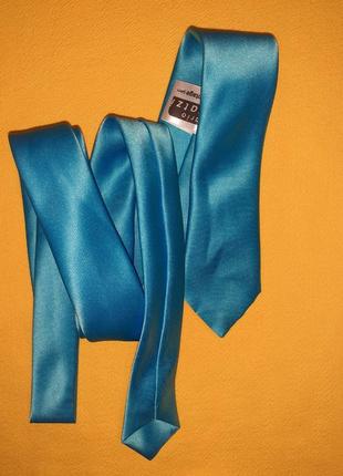 Голубой галстук узкий2 фото