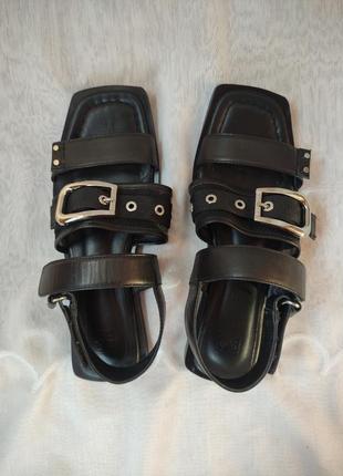 Preppy жіночі чорні шкіряні сандалі calista5 фото