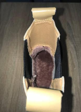 Зимові жіночі ботінки bottega veneta beige fur/ женские ботинки с мехом ботега венета коричневые2 фото
