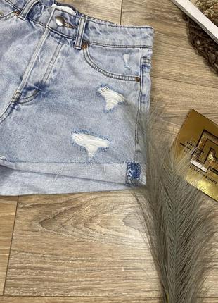 H&m круті стильні джинсові шорти на високій посадці7 фото