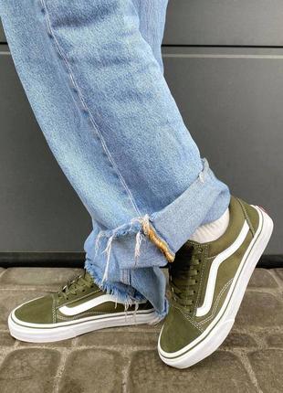 Класні жіночі кеди vans old skool khaki хакі