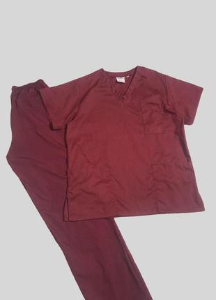 Медичний костюм гранат бордо , розмір м5 фото