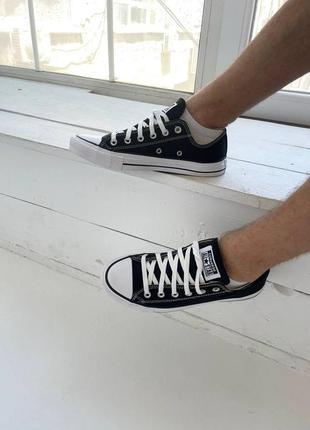 Кеді жіночі with converse low classic black/кеди жіночі конверс класік2 фото