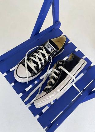 Кеді жіночі with converse low classic black/кеди жіночі конверс класік5 фото