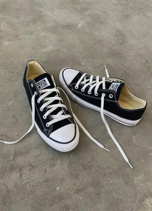 Кеди жіночі converse low black classic/кеды женские конверс классик7 фото