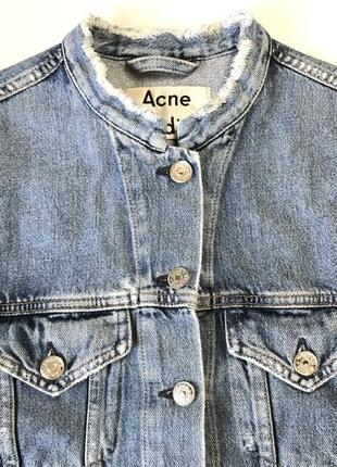 Джинсовая куртка  acne studios  top ind fray jacket  размер s/36 . оригинал.4 фото