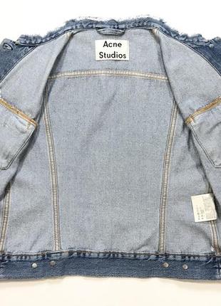 Джинсовая куртка  acne studios  top ind fray jacket  размер s/36 . оригинал.6 фото