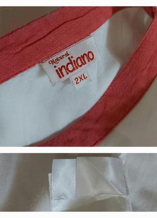Indiano натуральное летнее белое платье с вышивкой10 фото