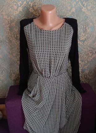 Жіноче плаття шифон з трикотажними рукавами р. 44/46