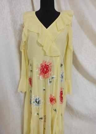 Сукня плаття жовте вишивка asos2 фото