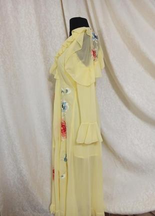 Сукня плаття жовте вишивка asos5 фото