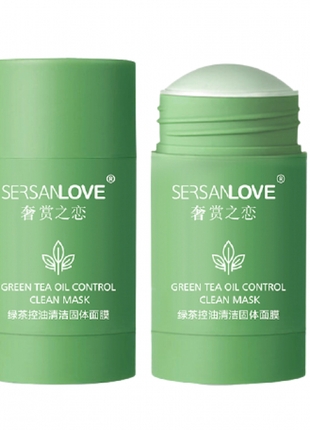 Маска для обличчя sersanlove green tea oil control clean mask з екстрактом зеленого чаю 40 гр1 фото