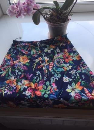 Супер легкая летняя юбочка в цветочный принт2 фото