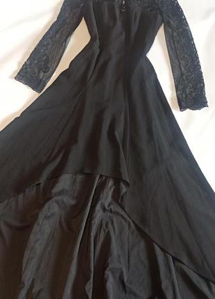 Шикарна сукня від карен міллен, кружево, ярусна, вечірня2 фото