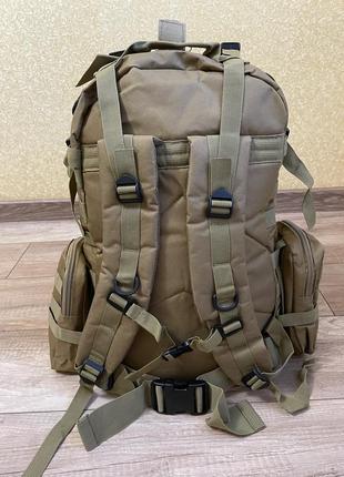 Тактический рюкзак 55 л с подсумками мультикам и койот2 фото