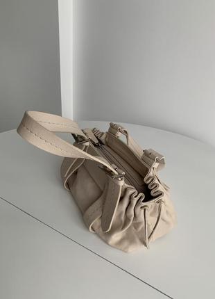 Dune сумка сумочка мини бежевая италия натуральная кожа3 фото