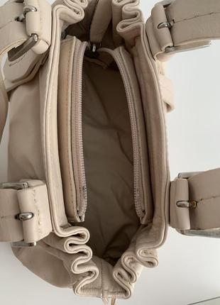 Dune сумка сумочка мини бежевая италия натуральная кожа8 фото