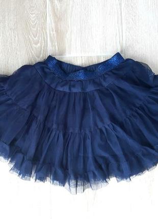 Темно-синяя юбка пачка из фатина cubus на 3-4 года (98-104см)1 фото