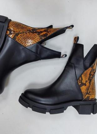 Дизайнерські черевики з італійської шкіри жіночі черевики
