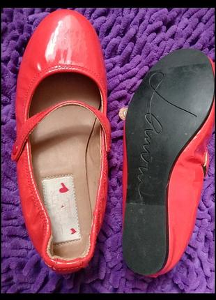 Lanvin шкіра коралові туфлі балетки дівчинці 29р 2
