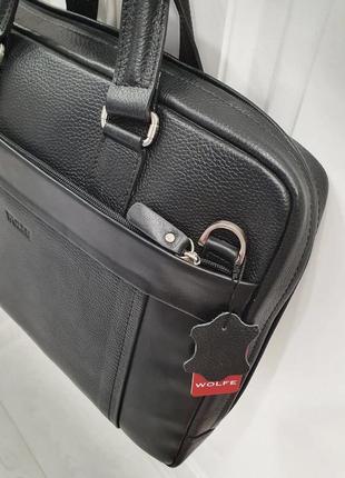 Wolfe шкіряний портфель сумка під ноутбук шкіряний портфель2 фото