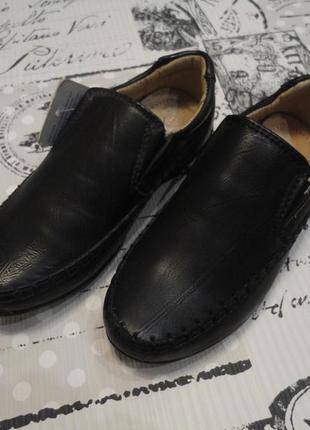 Класичні туфлі, чорні мокасини на хлопчика 27р2 фото