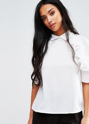 Белая блуза из шифона asos