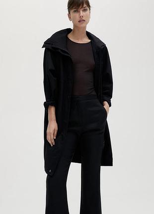Парка чёрная massimo dutti оригинал бренд