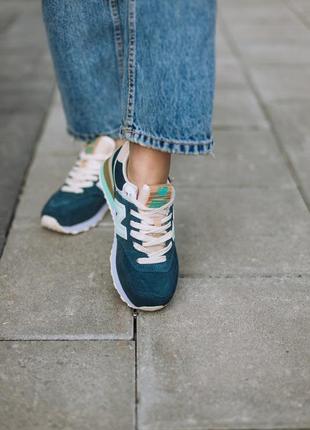 Жіночі кросівки new balance 574 blue/green6 фото