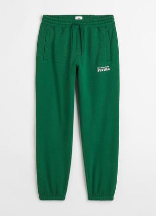 Зелені чоловічі теплі штани h&m в р. m, l