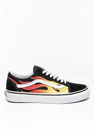 Взуття чоловіче, кеді vans ua old skool flame black/bl flame/black1 фото