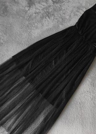 Платье длинное  с фатина с камушками и бусинами mango1 фото