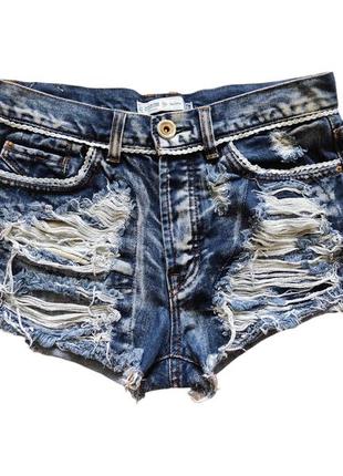 Bershka шорти джинсові жіночі женские шорты джинсовые джинс рваные шортики короткие мини