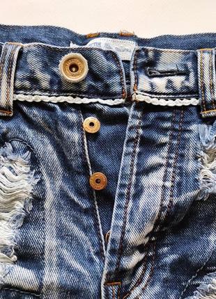 Bershka шорти джинсові жіночі женские шорты джинсовые джинс рваные шортики короткие мини3 фото