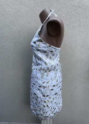 Вінтаж,квіткова сукня,відкрита спина,сарафан з вишивкою,люкс бренд,sandro paris8 фото