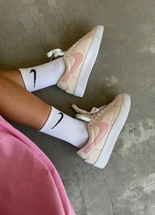 Кросівки жіночі nike blazer low glitter pink/ кроссовки женские найк блейзер6 фото