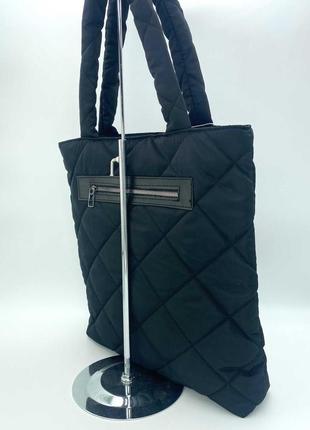Женская сумка стеганая нейлоновая3 фото