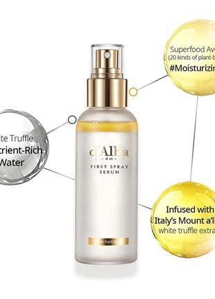 Сыворотка-мист с белым трюфелем 100 мл d'alba white truffle first spray serum4 фото