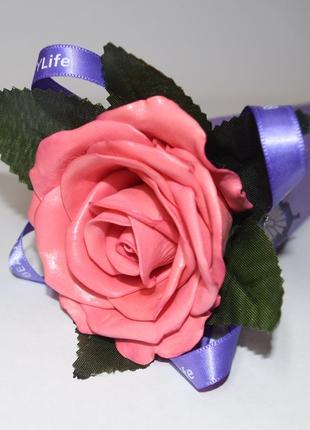 Букетик-трояндочка "краса". квіти. подарунок1 фото