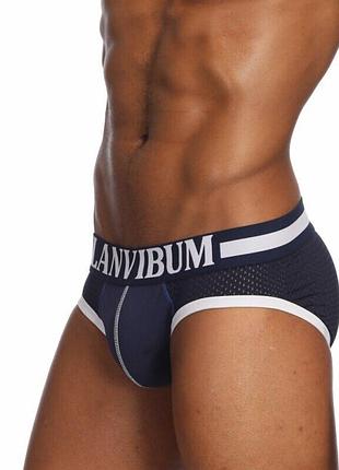 Труси бріфи lanvibum (сітка) темно-сині