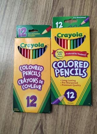 Дитячі олівці кольорові crayola 12шт.1 фото