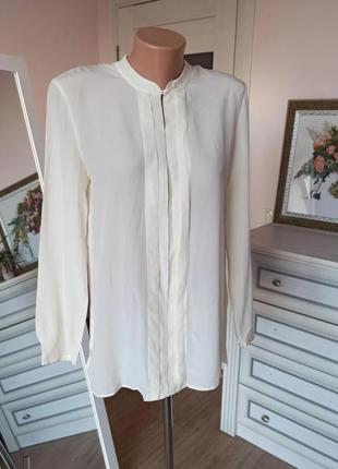 100% шовк розкішна стильно шовкова блуза luisa cerano