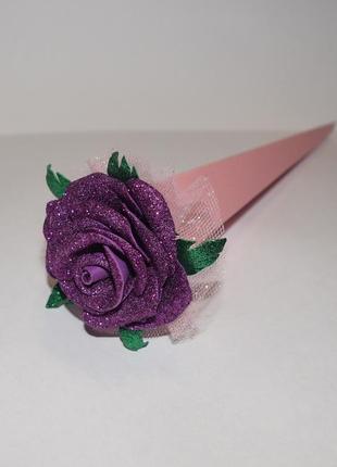 Букетик-трояндочка "настрій". квіти. подарунок2 фото