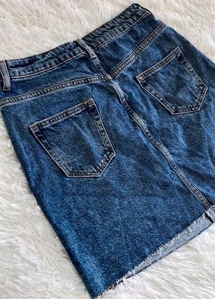 Стильная джинсовая юбка denim co со вставками по бокам8 фото