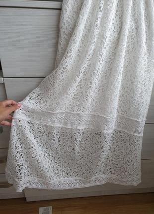 Сарафан ажурний з ґудзичками білий плаття гепюр3 фото
