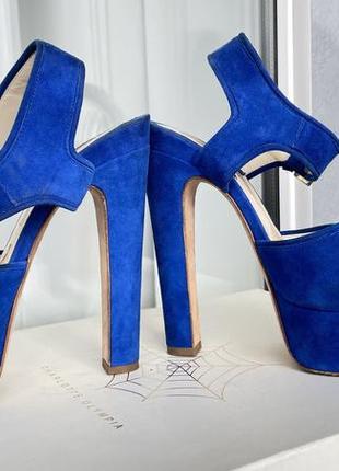 Brian atwood ярко синие босоножки оригинал 363 фото