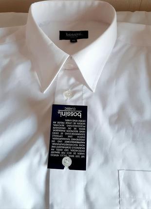 Класична біла сорочка bossini classic з биркою, 💯 оригінал, блискавична відправлення3 фото